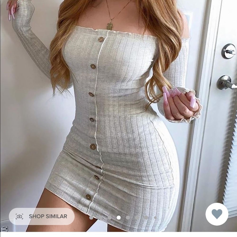 Jacklyn Off shoulder mini dress